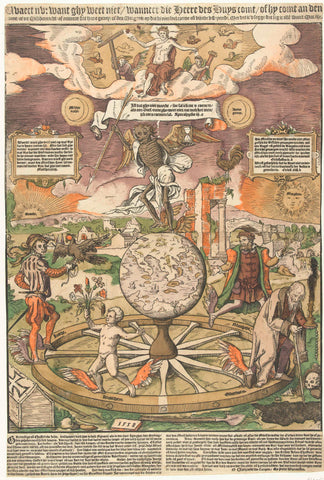 The life wheel, Monogrammist AI (16th century) (possibly), 1558 Canvas Print