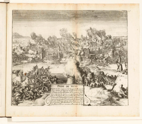 Capture and plundering of Neuss, 1586, Romeyn de Hooghe, 1670 - 1699 Canvas Print