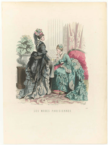 Les Modes Parisiennes, ca. 1871, No. 1613, E. Bracquet, c. 1871 Canvas Print