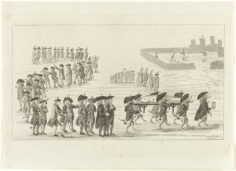 Burial of a dead salmon, 1787, anonymous, 1787 Canvas Print