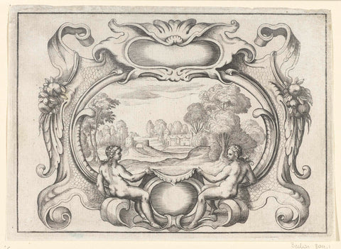 Cartouche with empty compartments and, Daniel Rabel, 1634 Canvas Print