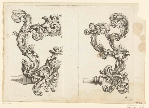 Two rear frames for carriage, Susanne Maria von Sandrart, 1668 - 1708 Canvas Print