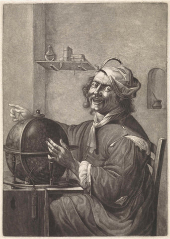 Democritus laughs, Jan van der Bruggen (attributed to), 1659 - 1726 Canvas Print