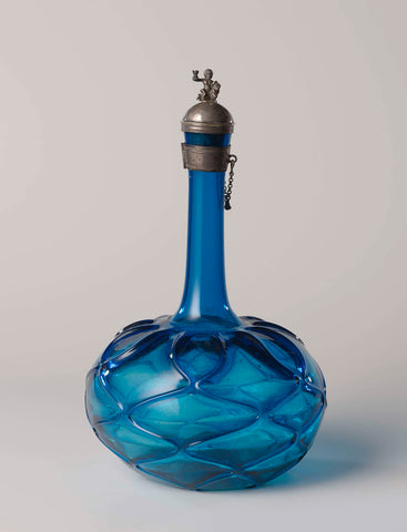 Carafe with spherical body with diamond motif, anonymous, c. 1650 - c. 1700 Canvas Print