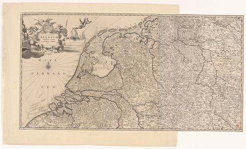 Map of the Republic of the Seven United Netherlands and part of the Holy Roman Empire, anonymous, 1690 Canvas Print