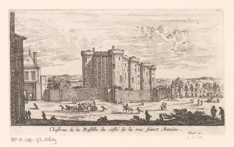 View of the Bastille, Israel Silvestre, 1652 Canvas Print