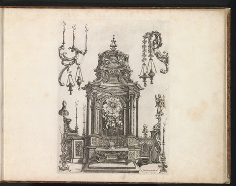 Design for an altar, Filippo Passarini, 1698 Canvas Print