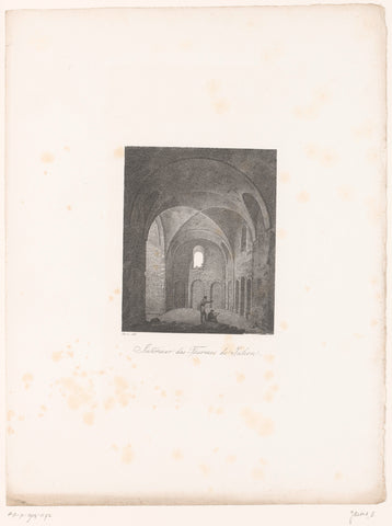 Vault of the ruins of the Baths of Cluny, Ernest Jaime, 1826 Canvas Print