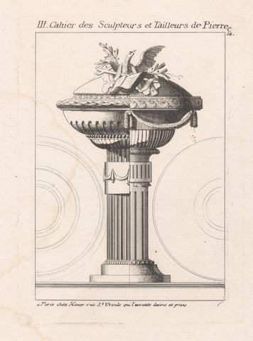 Two baptismal fonts, Johann Thomas Hauer, 1781 Canvas Print