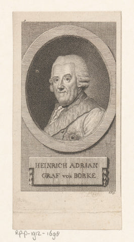 Portret van Heinrich Adrian Graf von Borcke, Eberhard Siegfried Henne, 1769 - 1828 Canvas Print