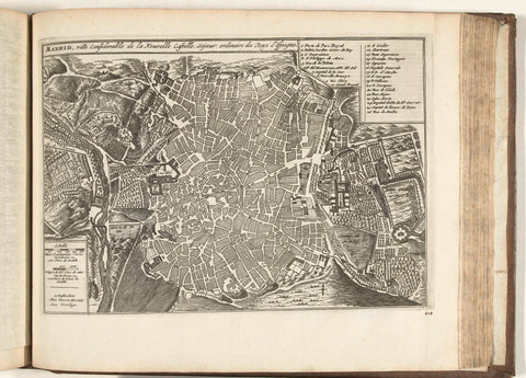 Map of Madrid, 1726, anonymous, 1726 Canvas Print