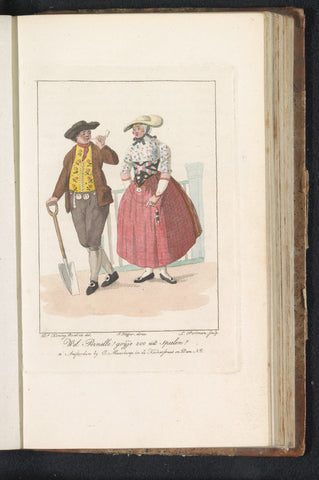 Man and woman of Zuid-Beveland, Ludwig Gottlieb Portman, 1807 Canvas Print