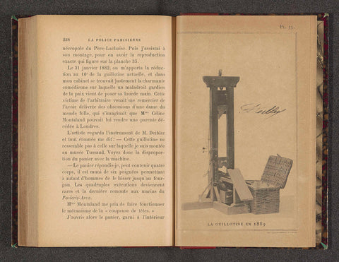 Guillotine with behind it a basket to catch the head in, anonymous, c. 1880 - in or before 1890 Canvas Print