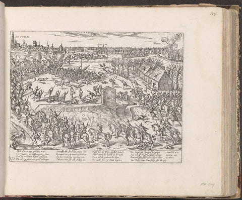 Battle of Borgerhout, 1579, Frans Hogenberg, 1581 - c. 1585 Canvas Print