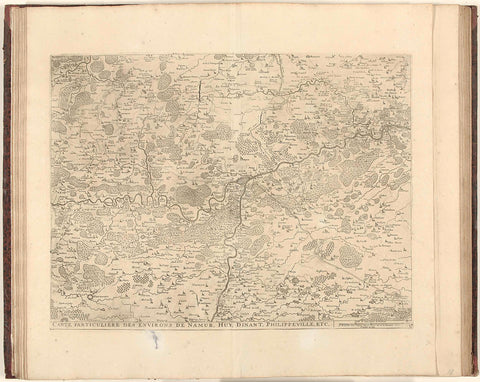 Map of the province of Namur, c. 1706-1712, Jacobus Harrewijn (attributed to), 1706 - 1712 Canvas Print