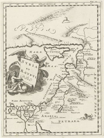 Map of Syria and Egypt, Jan Luyken, 1692 Canvas Print