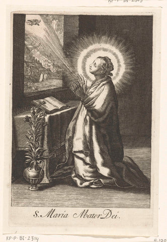 Mary as hermit, Boëtius Adamsz. Bolswert, 1590 – 1662 Canvas Print