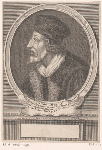 Portrait of Johannes Hus, Etienne Desrochers, c. 1726 Canvas Print