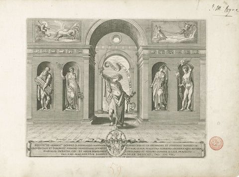 Janus and the four seasons, Aegidius Sadeler, 1607 Canvas Print