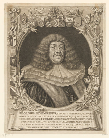 Portret van Georg Sigismund Fürer von Haimendorf, Jakob von Sandrart, c. 1677 Canvas Print