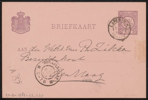 Briefkaart aan Philip Zilcken, Albert Neuhuys (1844-1914), 1895 Canvas Print