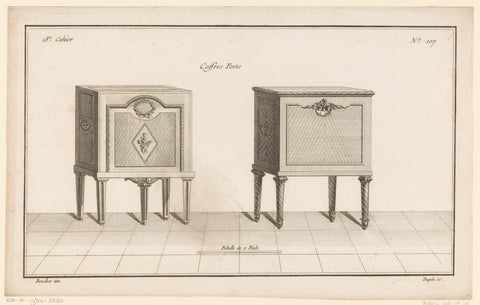 Two Safes, Nicolas Dupin, 1772 - 1779 Canvas Print