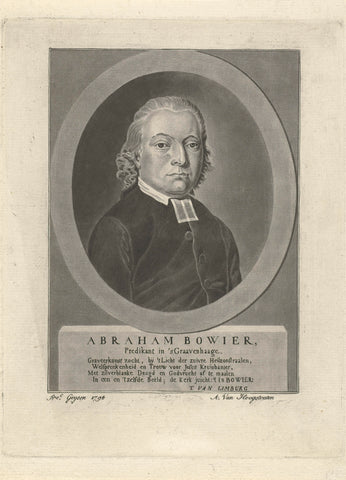 Portrait of Abraham Bowier, Frederic Gijzen, 1794 Canvas Print