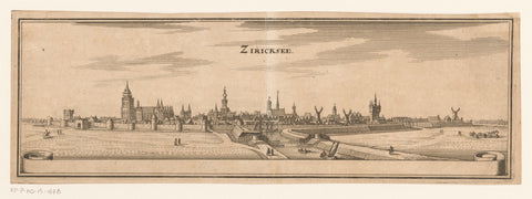 View of Zierikzee, Caspar Merian, 1654 - c. 1700 Canvas Print