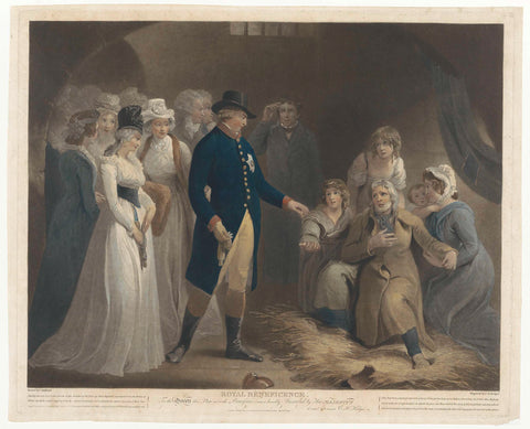 George III visits with his family the prison at Dorchester, Charles Howard Hodges, 1793 Canvas Print