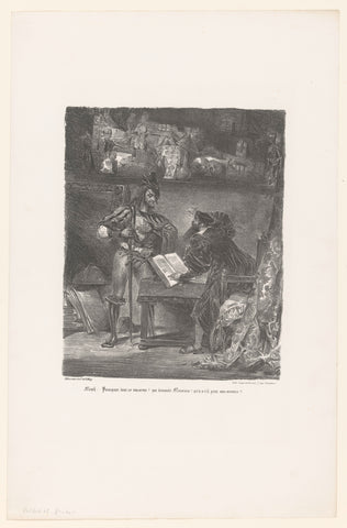 Mephisto appears to Faust, Eugène Delacroix, 1828 Canvas Print