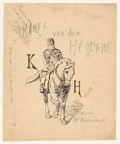 Band design for: W. Brouwer, Karel van der Heyden (Famous men dl. V), 1900, Jan Hoynck van Papendrecht, in or before 1889 Canvas Print