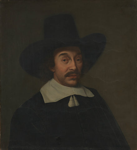 Portrait of a Man, possibly Jan de Hooghe (1608-1682), Paulus Hennekyn, 1658 Canvas Print