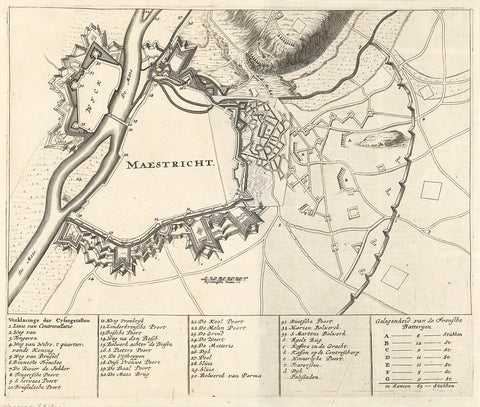 Plan van het be siege van Maastricht, 1748, anonymous, 1748 Canvas Print