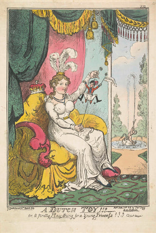 The Prince of Orange as a toy for princess Charlotte, 1814, George Cruikshank, 1814 Canvas Print