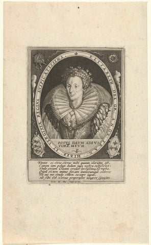 Portrait of Elizabeth I Tudor, Crispijn van de Passe (I), 1604 Canvas Print