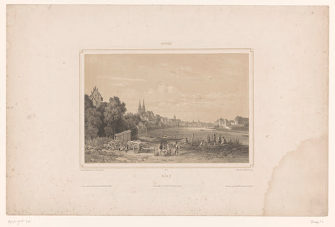 View of Basel on the Rhine, Isodore-Laurent Deroy, 1845 Canvas Print