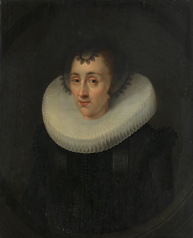 Portrait of Hortensia del Prado (?-1627), Salomon Mesdach (attributed to), c. 1625 Canvas Print