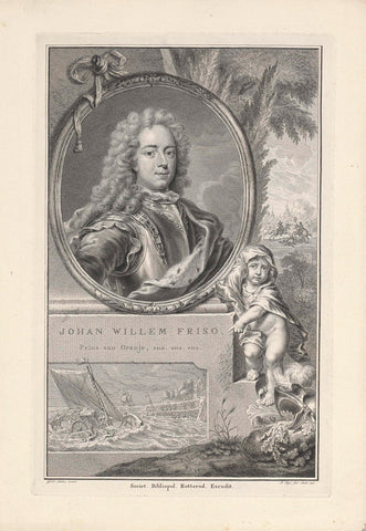 Portrait of Prince Johan Willem Friso of Orange-Nassau, Pieter Tanjé, 1751 Canvas Print