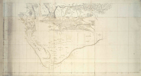 Map of the Southern Part of South Africa, Robert Jacob Gordon (attributed to), after 1786 Canvas Print