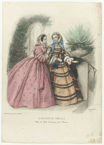 Le Magasin des Familles, 1858, No. 107, Heloise Leloir-Colin, 1858 Canvas Print