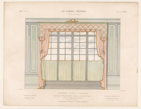 Windows with curtains, Léon Laroche, 1895 - c. 1910 Canvas Print