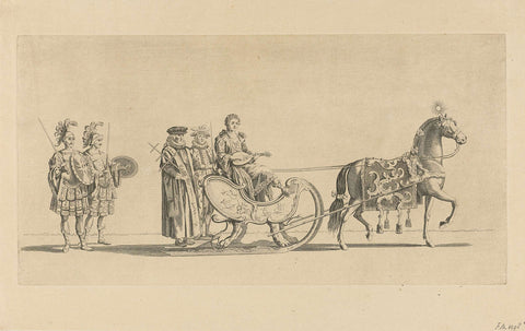 Eleventh sled, Nicolaas van der Worm, 1776 Canvas Print