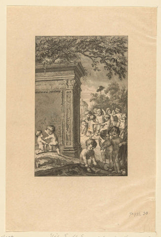 Design for title page for: Aloude Staat der Verenigde Nederlanden, Reinier Vinkeles (I), 1782 - 1784 Canvas Print