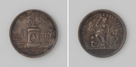 Bicentenary of the relief of Flushing, medal struck by order of the city of Vlissingen and distributed during the festivities, Johann Heinrich Schepp, 1772 Canvas Print