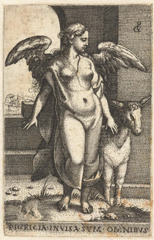 Laziness (Pigritia Acedia), Georg Pencz, 1539- 1543 Canvas Print