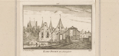 View of the Kamperbuitenpoort in Amersfoort, 1646, Abraham Rademaker, 1725 - 1803 Canvas Print