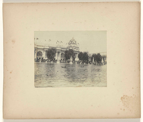 Filipino boys in canoes at the World's Fair in St. Louis (Louisiana Purchase Exposition), 1904, Jan Schüller (attributed to), 1904 Canvas Print