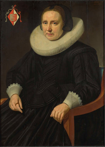 Portrait of Sara Sweerts de Weert, second Wife of Antonius Antonides van der Linden, Hendrik Meerman, 1636 Canvas Print