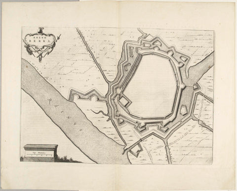 Map of Rijnberg, 1633, anonymous, 1647 - 1649 Canvas Print