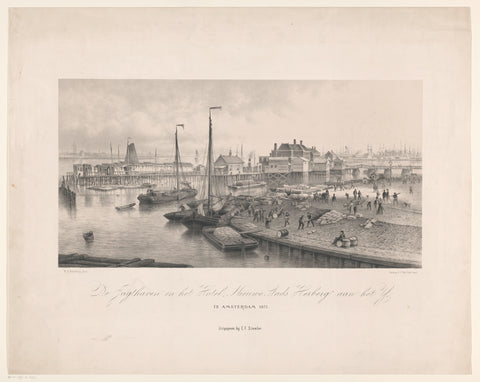 View of the Nieuwe Stadsherberg in Amsterdam, Willem Hendrik Eickelberg, 1871 Canvas Print